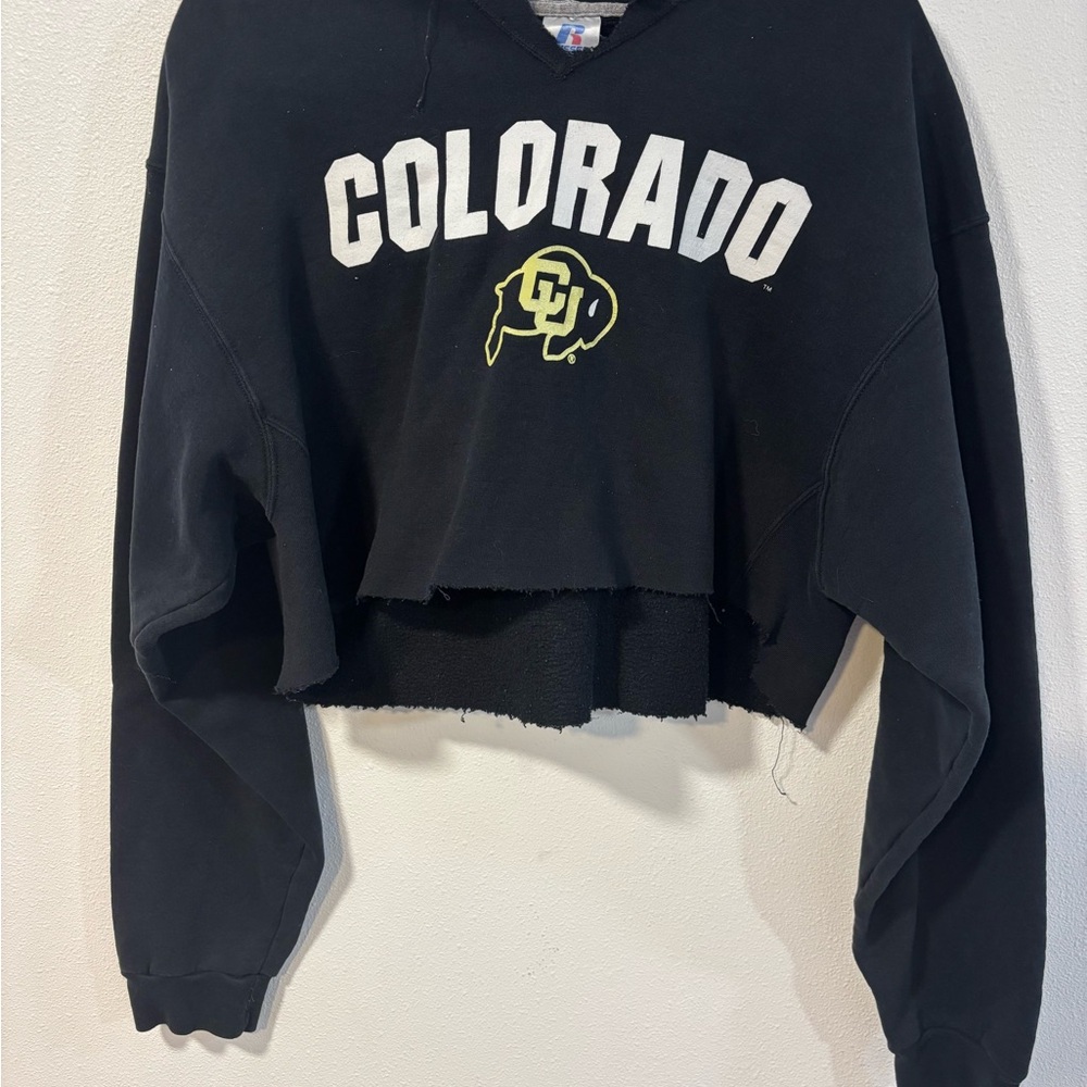 Russell Athletic Black Colorado Cropped Hoodie